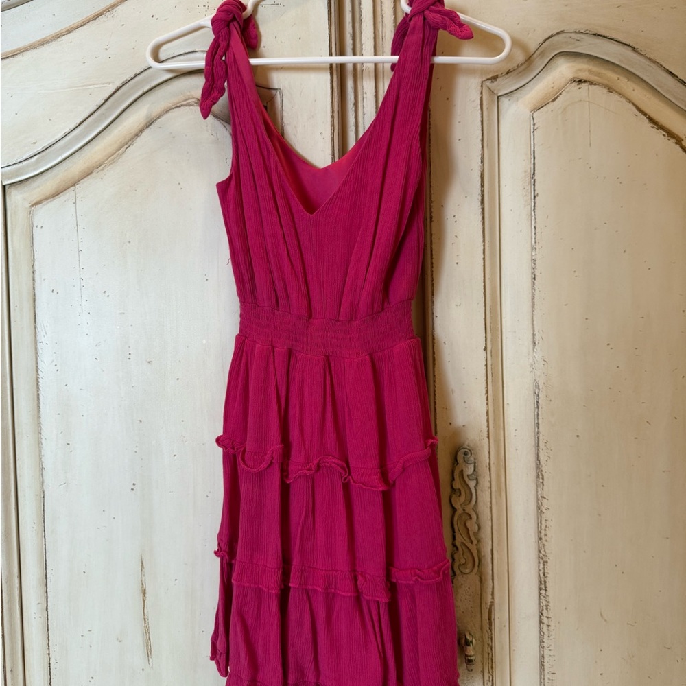 City Triangles Pink V-Neck Mini Sundress